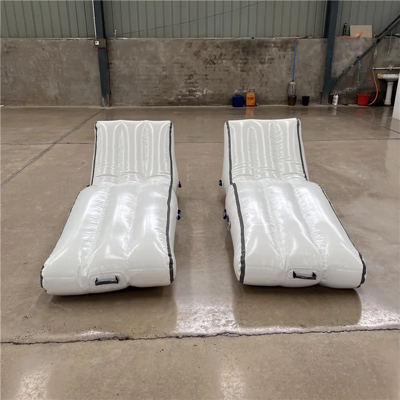 2M Floating Dock Inflatable Single Sofa Water Lounger Floating Air Chair