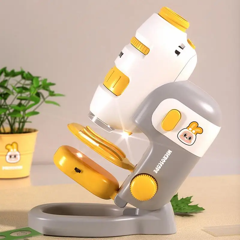 Kids Microscope 60X to 180X Magnification  Mini Handheld Microscope with LED Light Outdoor Children Stem Toy Kids Science Toy