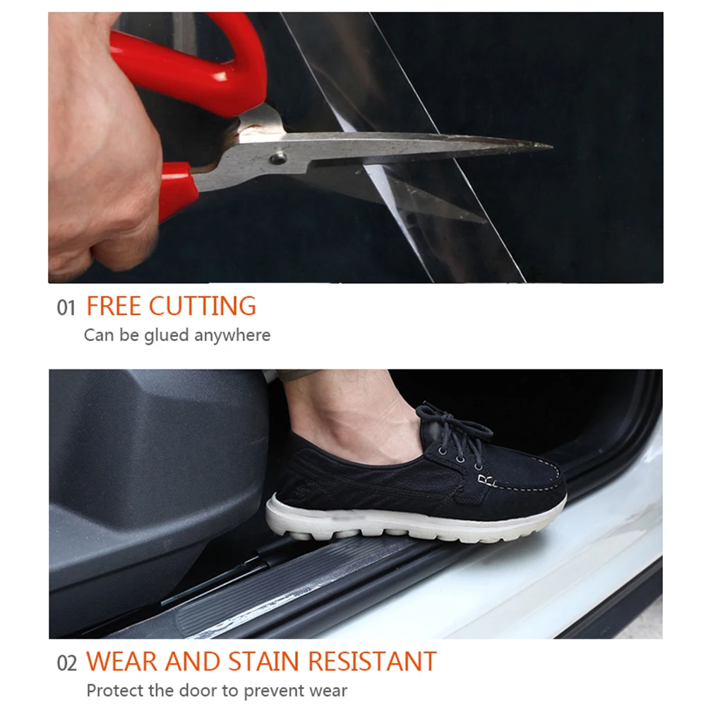 Car Door Entry Guard Protector Stickers Anti Scratch Nano Tape Auto Trunk Sill Scuff Protector Film Door Edge Protective