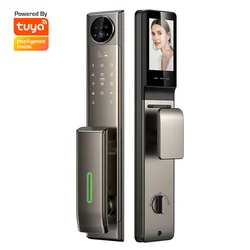 Tuya Facial Recognition Smart Lock Finger Vein Core 9 Unlock Way Automatic Digital Electronic Lock Built-In Wifi Home Door Locks