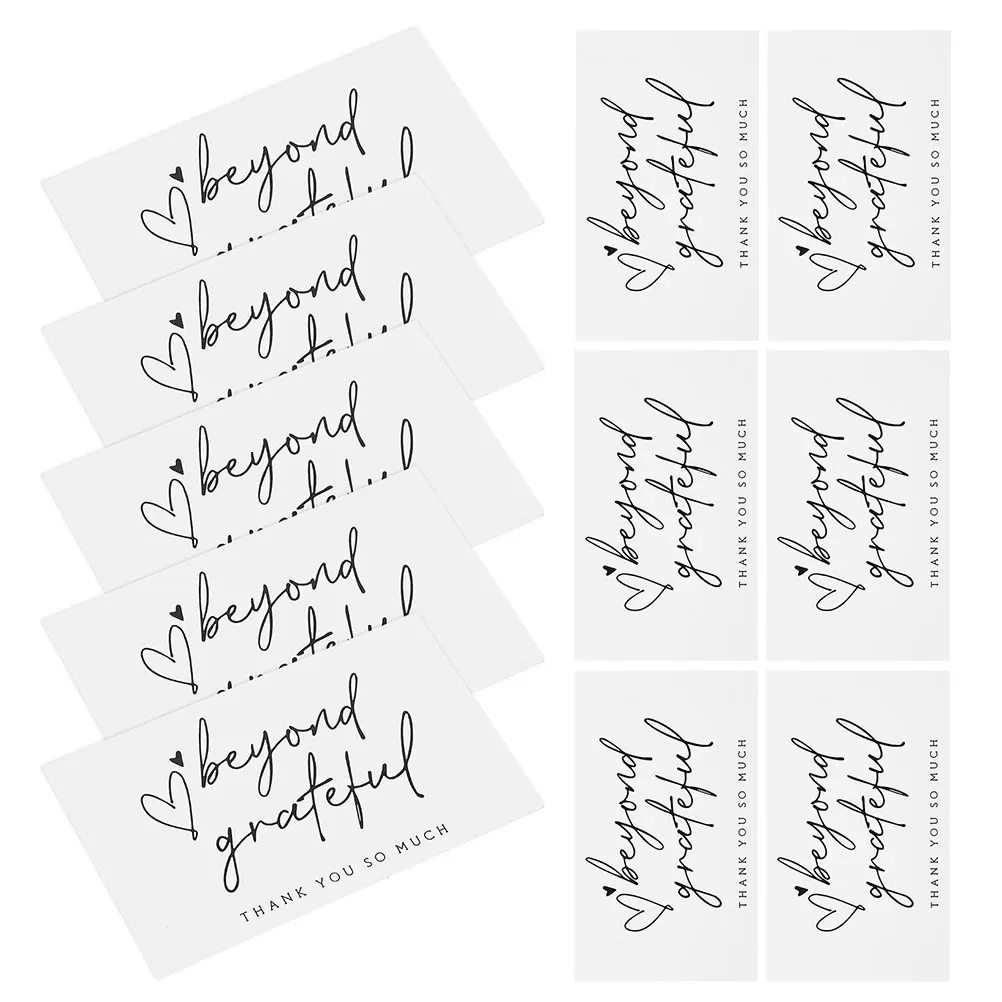 

200 Pcs Greeting Card Thank You Bridesmaid Cards Paper Punch for Small Business