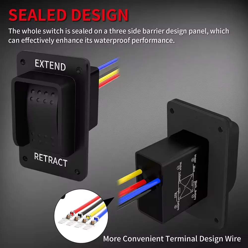 12V DPDT Reverse Polarity Rocker Switch 3 Position ON/OFF/ON Control Switches for Auto Boat Marine Electrical Equipment