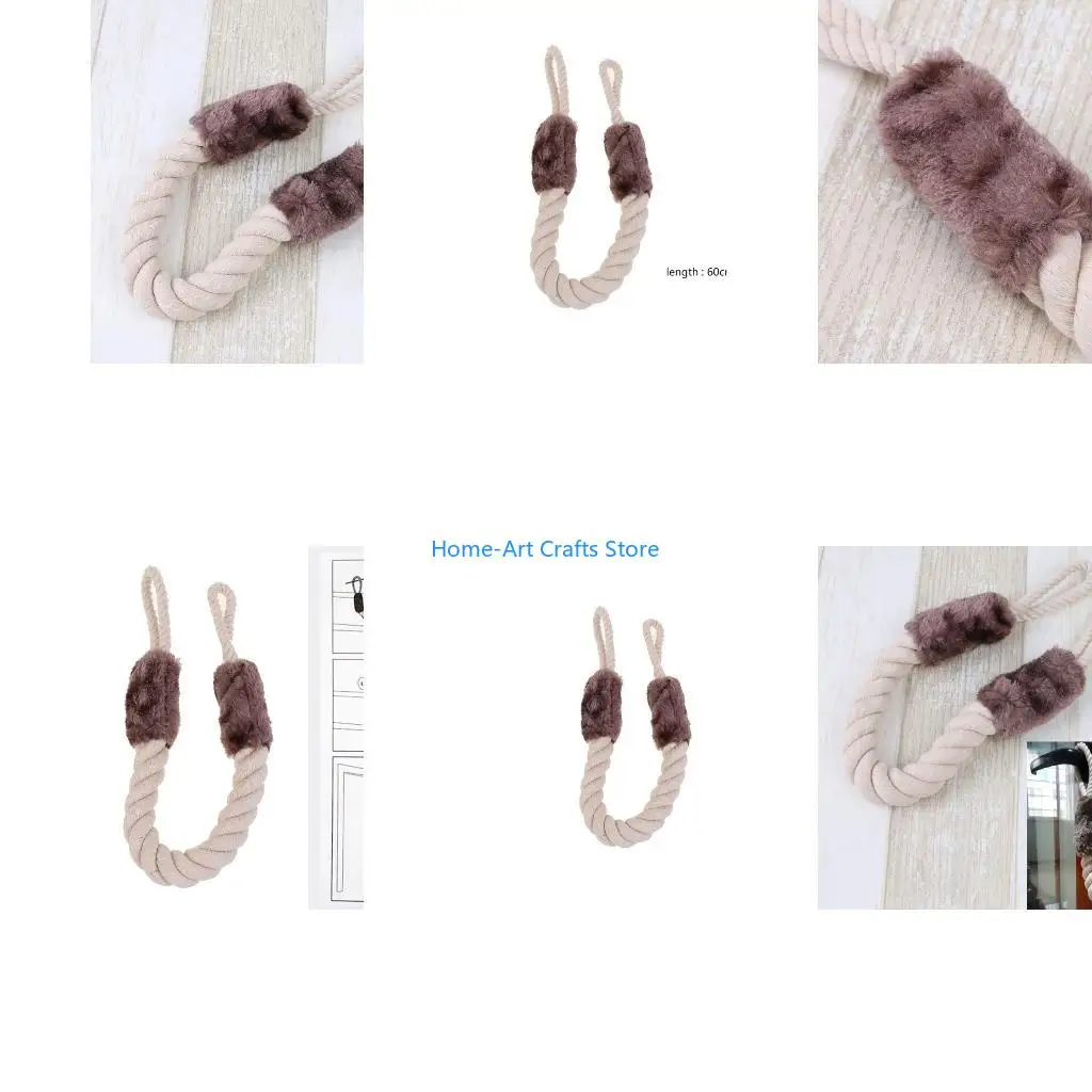 Y3NA Rope Knot Doorstop Decorative Hanging Door Handle Stopper Window Blockers