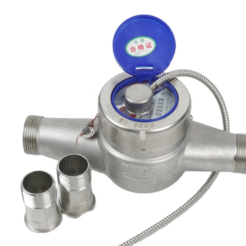 1/4 inch NPT 304 stainless steel water meter Pulse output NSF stainless steel thread water meter