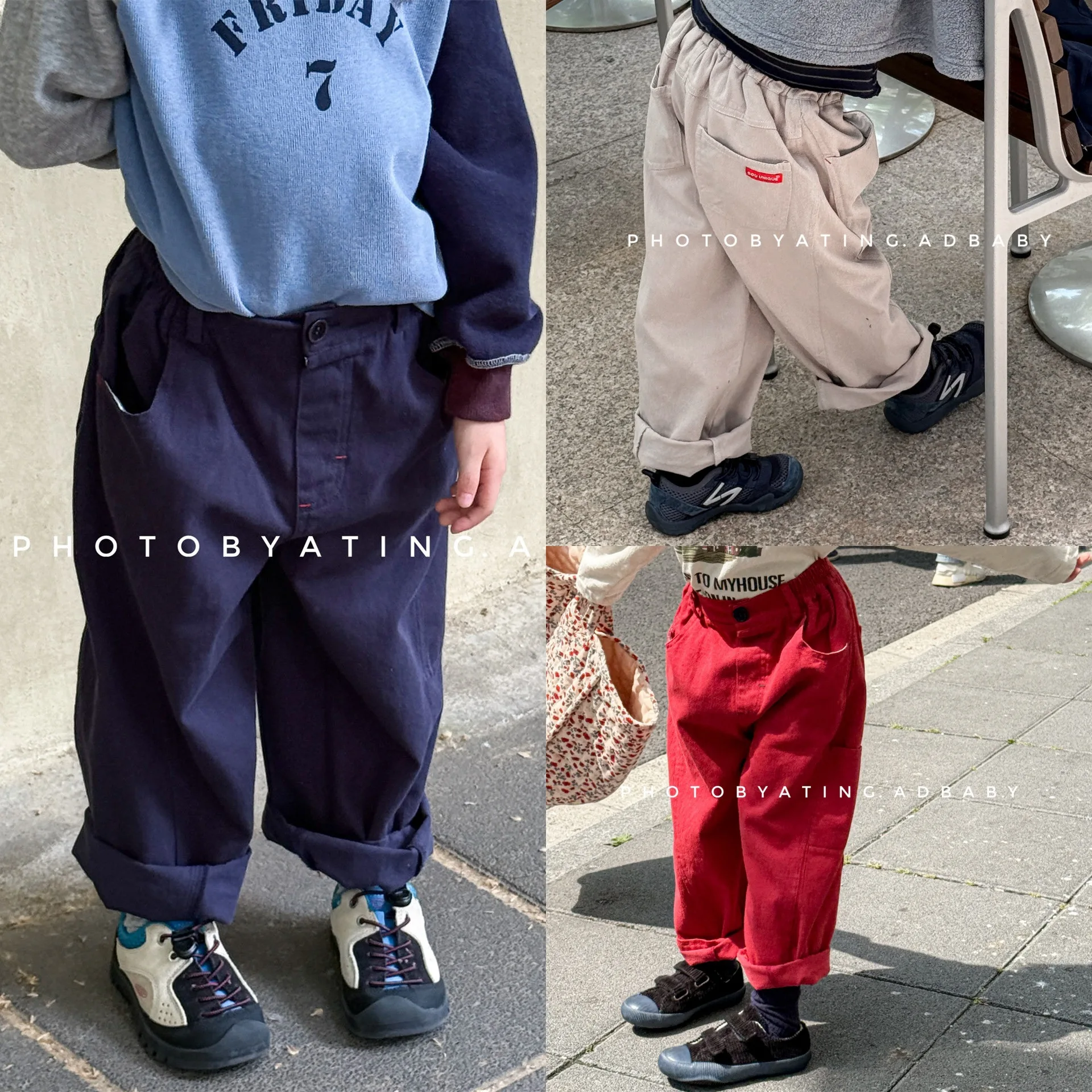 Children Pants 2026 Autumn and Winter Korean Baby Girl's Pants Washed Cotton Overalls 1-7Year Boy's Pant Trousers