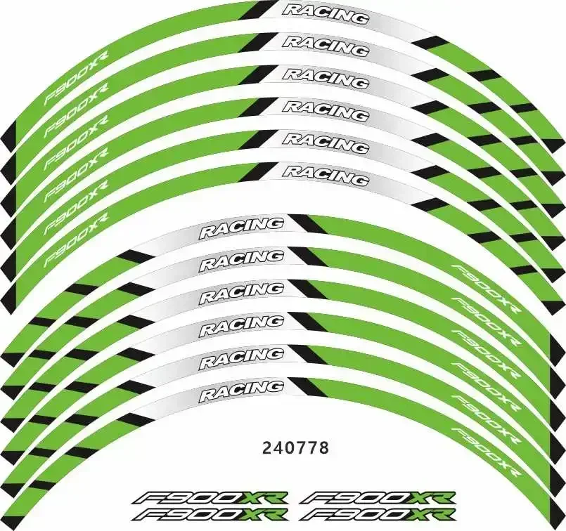 Motocicleta Decalque Decoração Roda, adesivo para BMW F900XR MotorcyclParts Contour, 5 peças do motor