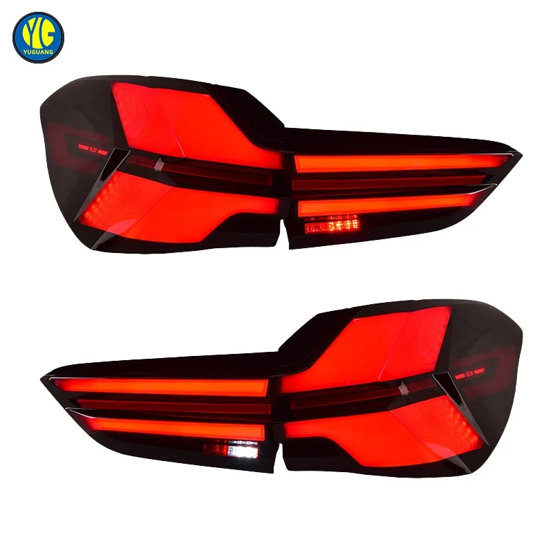 M5 Style LED Rear Tail Light Dragon Scale Dynamic Flashing Auto Car Parts