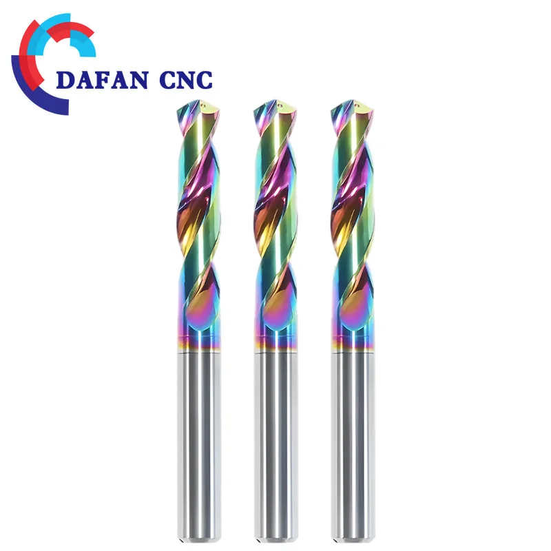 

5D цветное алюминиевое сверло охлаждающей жидкости, твердосплавное центральное сверло 5 × диаметр для обработки алюминия