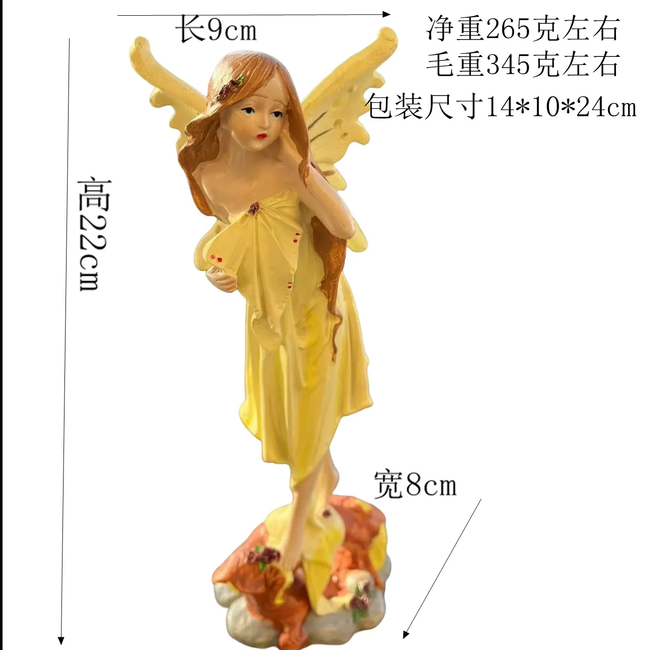 Nordic Cute Girls Resin Elf Angel Ornaments Home Room Furnishing Decoration Crafts Office Desk Fairy Statue Accessories Decor