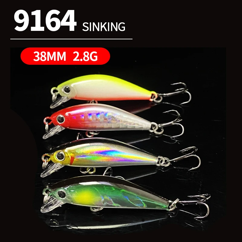 38mm 2.8g Mini Sinking Minnow Lure Artificial Baits for Freshwater Trout Bass Pesca Wobblers Jerkbait Swimbait Fishing Supplies