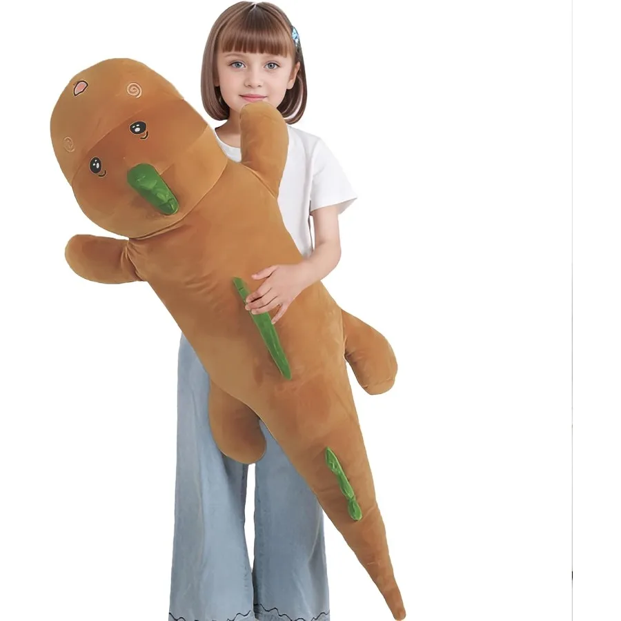 

32-гигантский коричневый динозавр, плюшевая игрушка, подушка, мягкая подушка для спины в виде животного, милый подарок для мальчиков, день рождения, Хэллоуин, Рождество