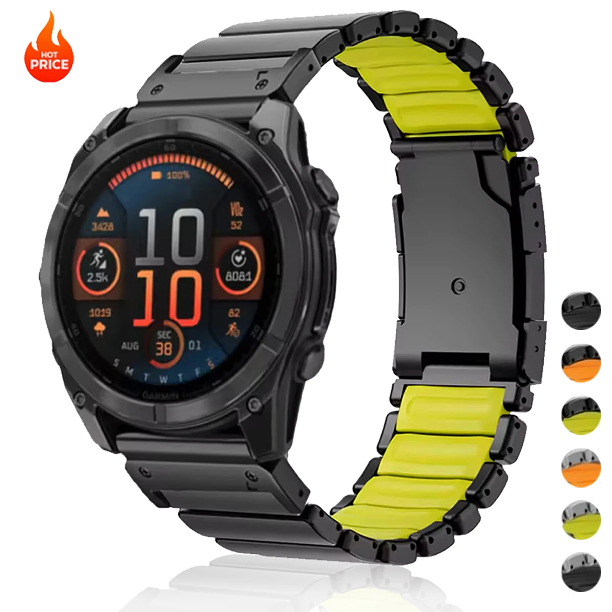 26mm Titan-Silikon-Armband für Garmin Fenix 8 7X Pro Tactix 7 EPIX Pro 51mm QuickFit Armband Enduro 3 2X Instinct 2X Zubehör
