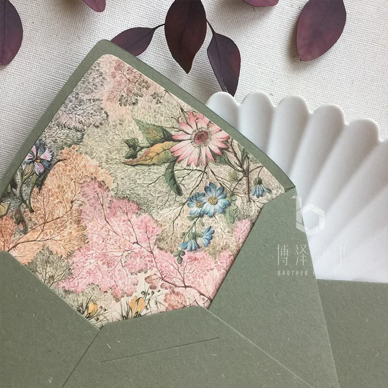 4pcs/pack Avocado Green  Retro Gift Envelopes 115mmX160mm  Envelope Wedding Invitation Envelopes