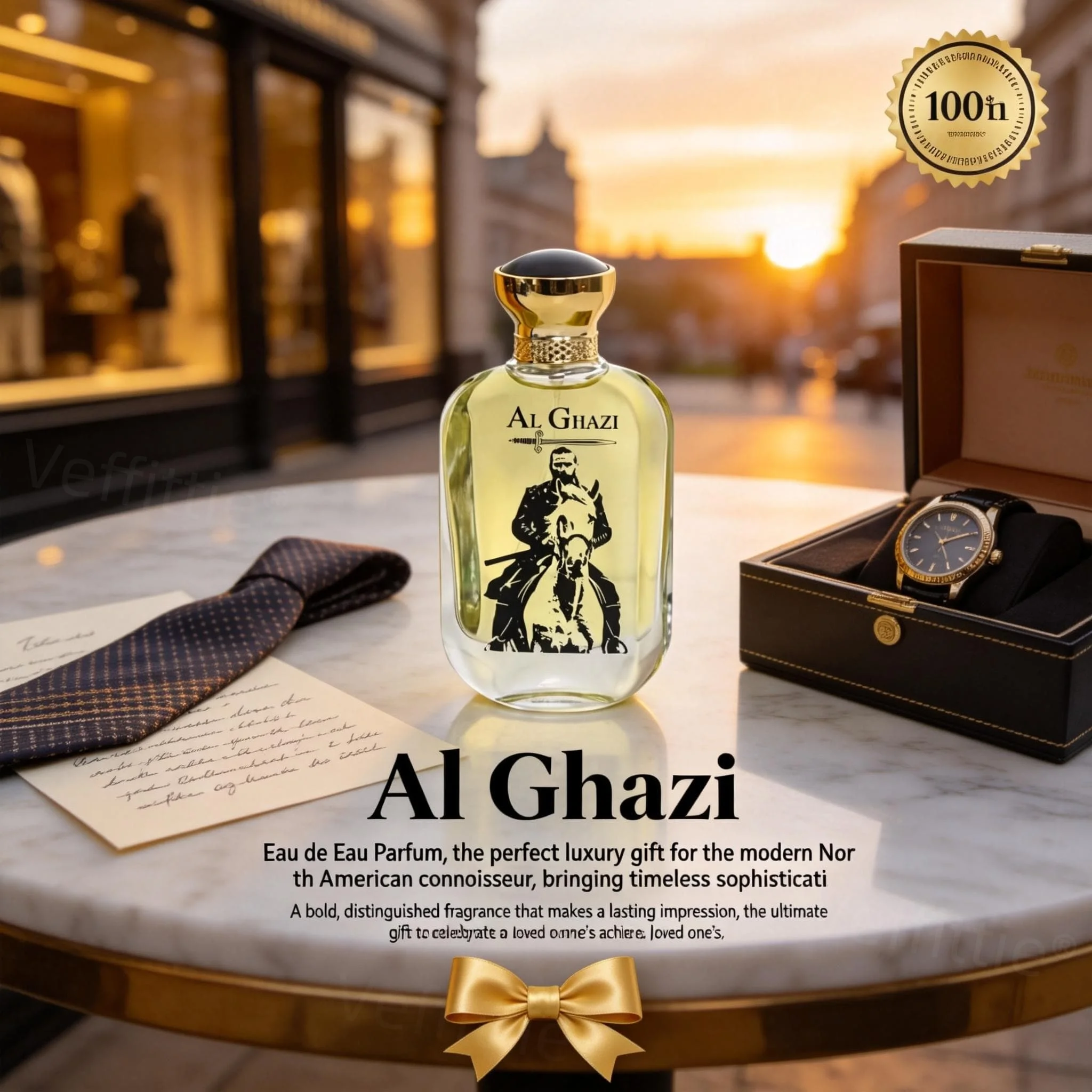 

Executive Knight’s Oud Bergamot Perfume 100ml, Long Lasting Woody Floral Aroma, Formal Office Wear, Refined Scent