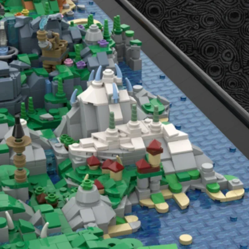 Modelo de jogo popular moc tijolos de construção floresta selvagem mapa do mundo tecnologia modular presentes feriado montar crianças brinquedos terno