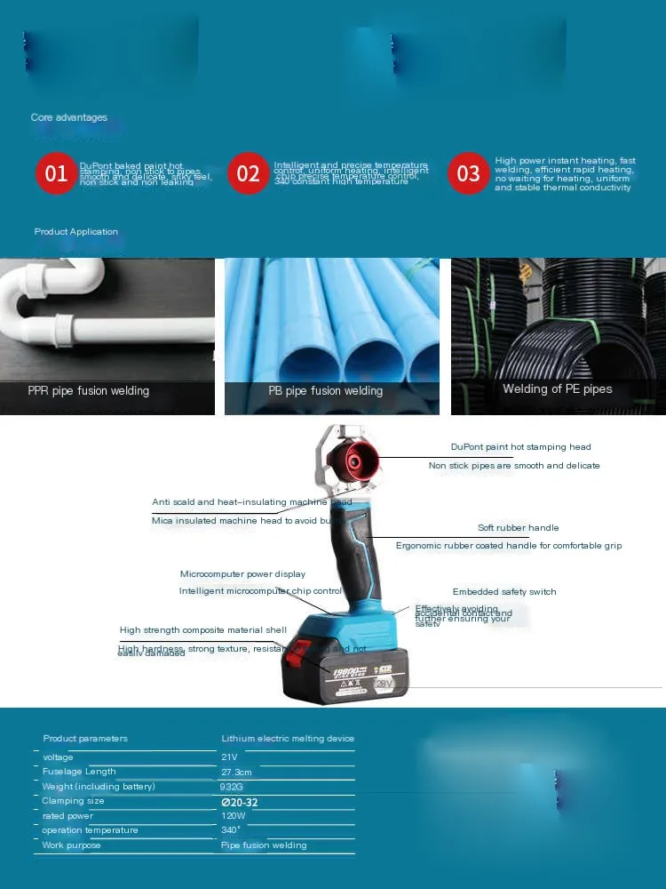 Hot Melt Plastic Welders Welding Machine Constant Temperature Adjustable Temperature Welding Equipment