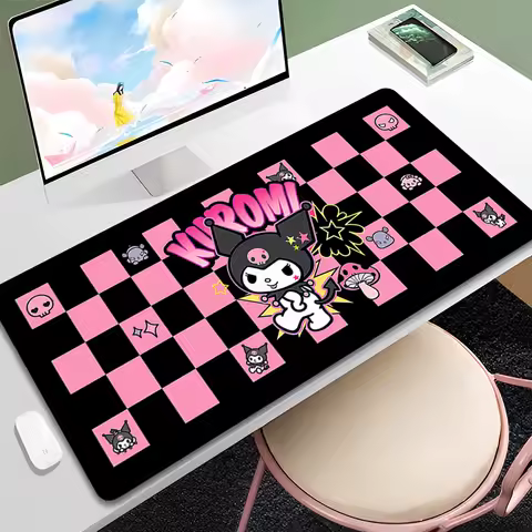 Kuromi Kawaii Mousepad Large Keyboard Office Cute Table Pads 800x300 Custom Anti Slip Mouse Pad PC Home Decor Anime Mouse Mats