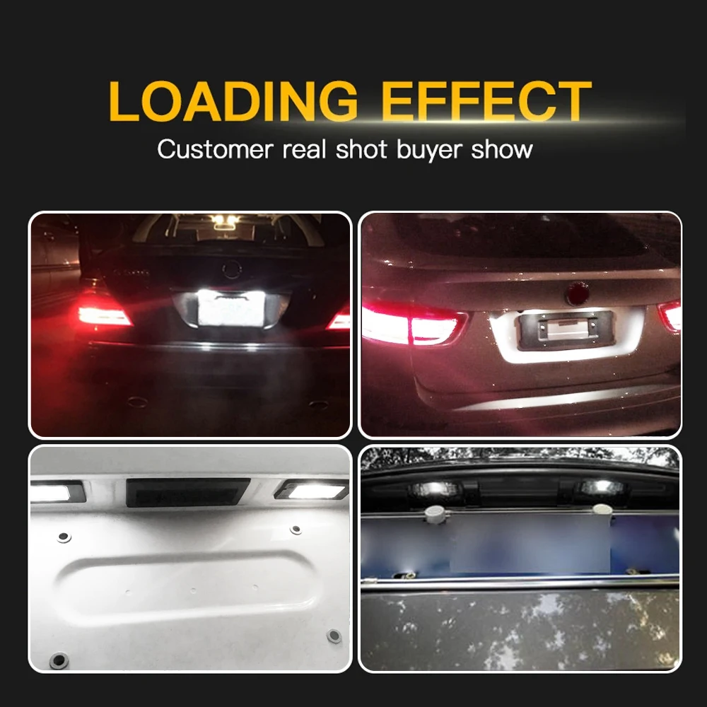 For BMW 1/3/5 Series E82/E90/E39/E60/F10 Tail Light 2Pcs/Set Car Accessories 18 LED Lamp Car License Number Plate Lights