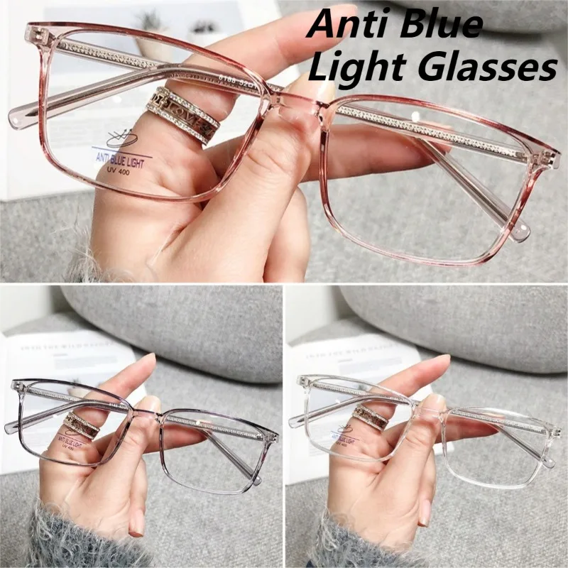 

Fashion Square Frame Glasses Anti Blue Light Glasses Men Women Optical Transparent Computer Spectacle Eyeglass UV400 очки