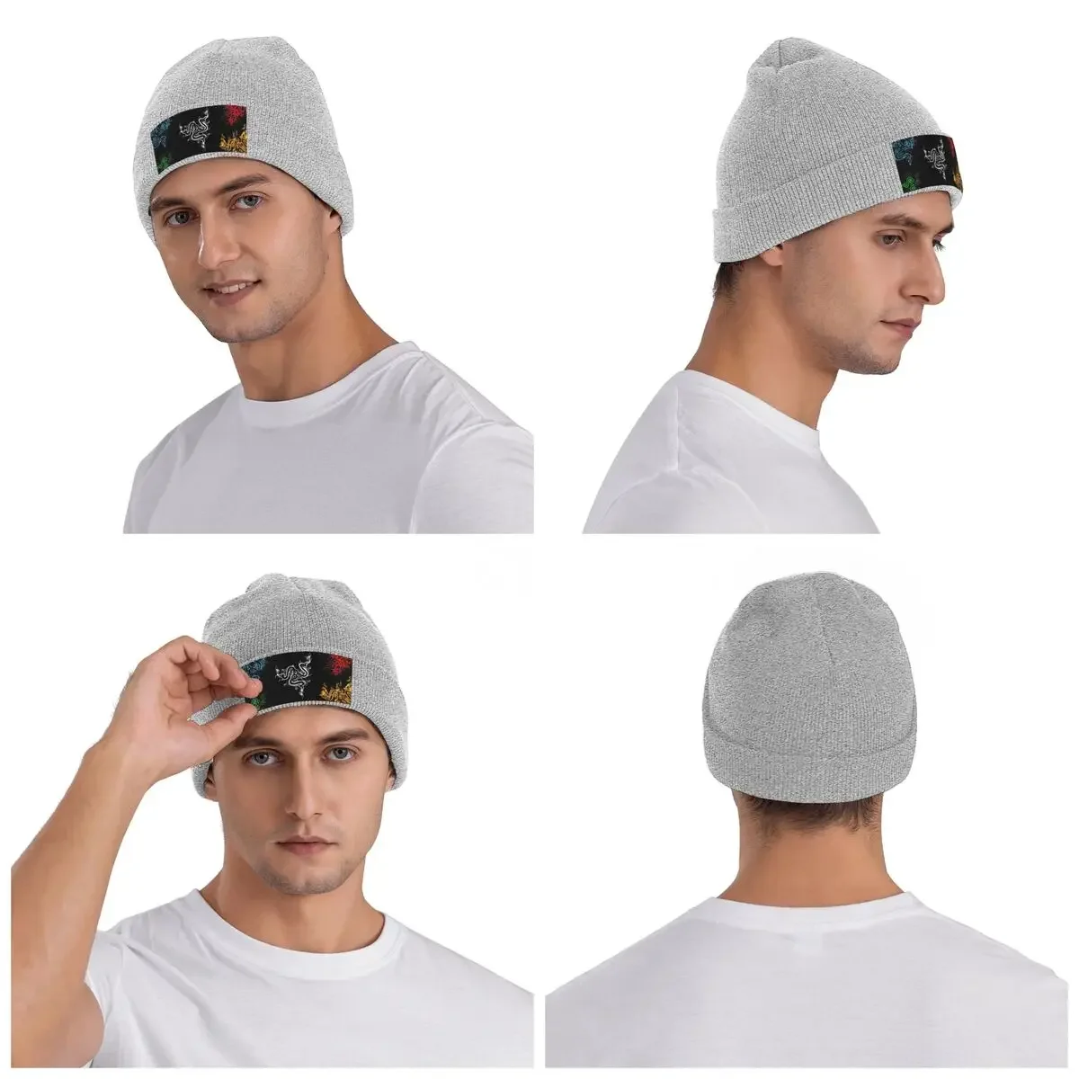 New Razer Warm Knitted Cap Fashion Bonnet Hat Autumn Winter Outdoor Beanies Hats for Unisex Adult