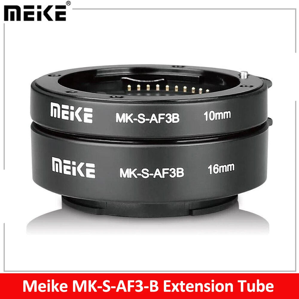 

Meike MK-S-AF3B Auto Focus Extension Tube Adapter Ring Lens for Sony NEX Micro DSLR (10mm, 16mm) E-Mount NEX-3 NEX-5 Camera