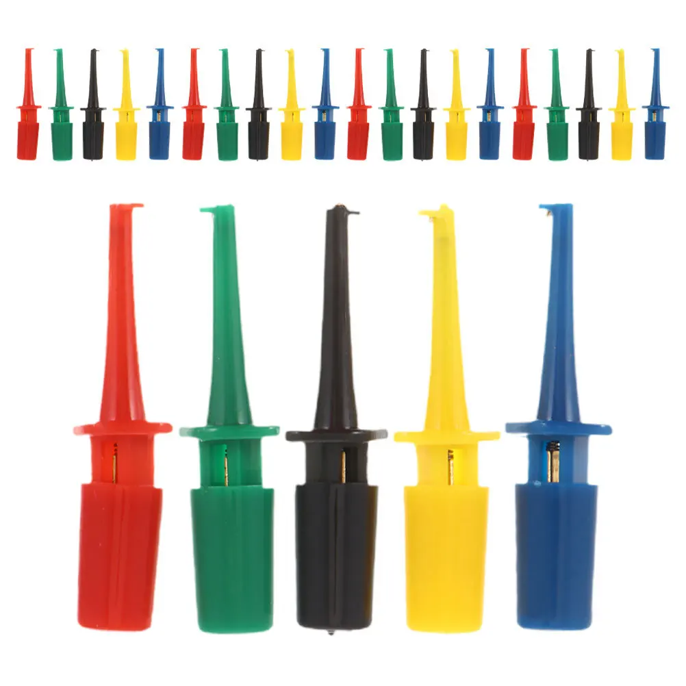 

30Pcs Multimeter Test Hooks Mini Grabber Clips Electronic Test Set Electrical Testing Probe Kit Circuit Board Protection