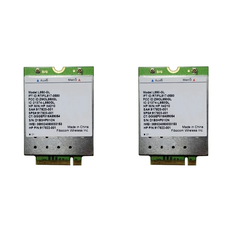 2X L850-GL LT4210 FDD-LTE TDD-LTE 4G Card 4G Module SPS,917823-001 For 430 440 450 G5 Notebook