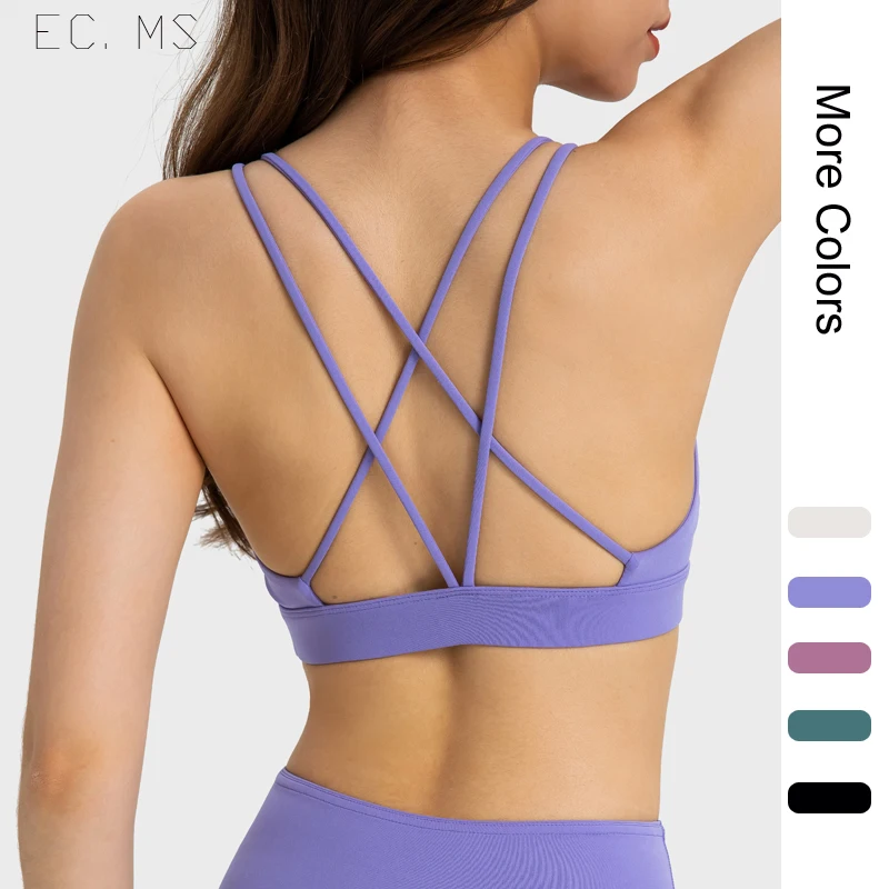 Women Sport Bra Cross Back Wireless Zero Feeling Evrlue Yoga Pilates GYM Exercise Vest