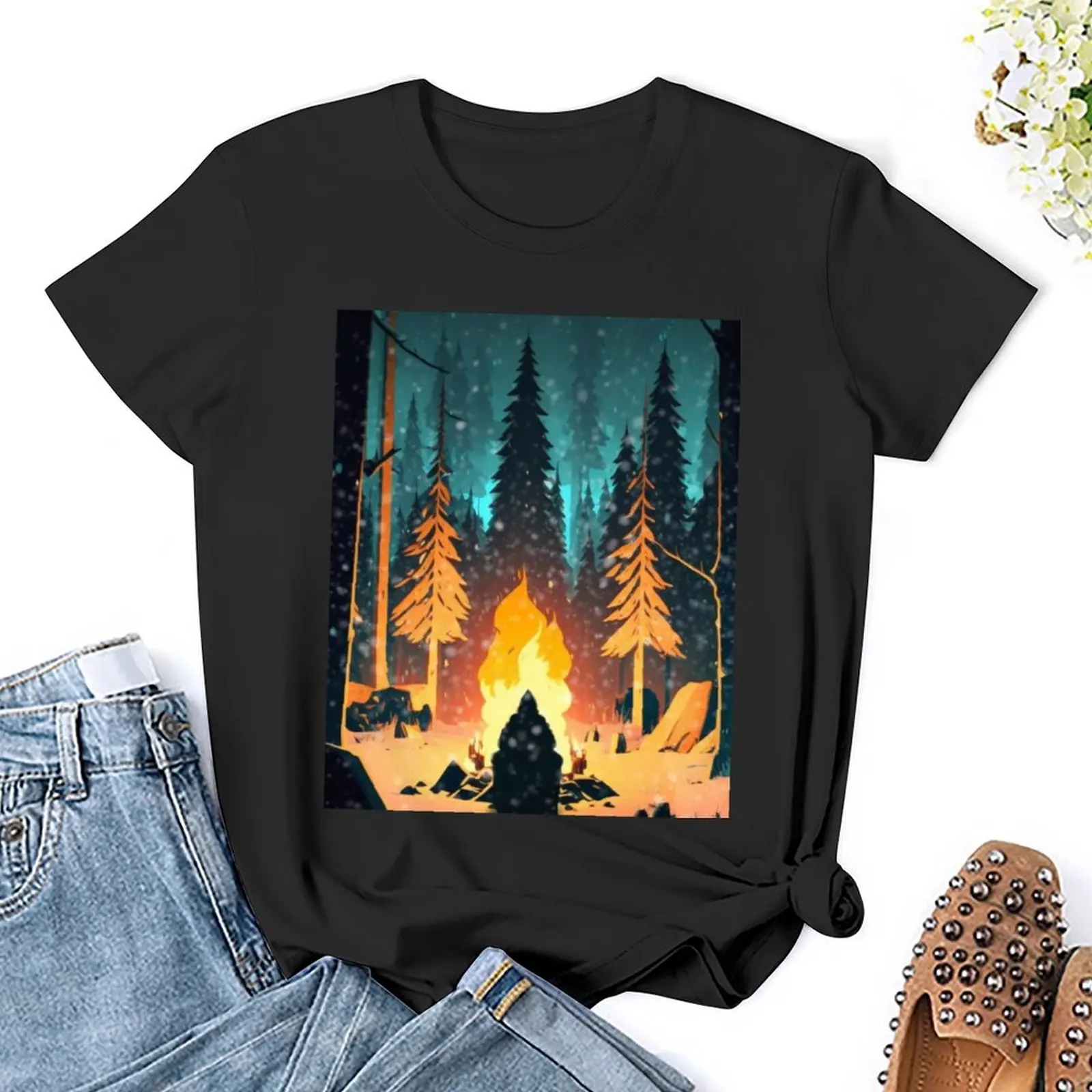 The Long Dark T-Shirt animal print shirt for girls quick-drying summer tops funnys oversized t shirts for Women