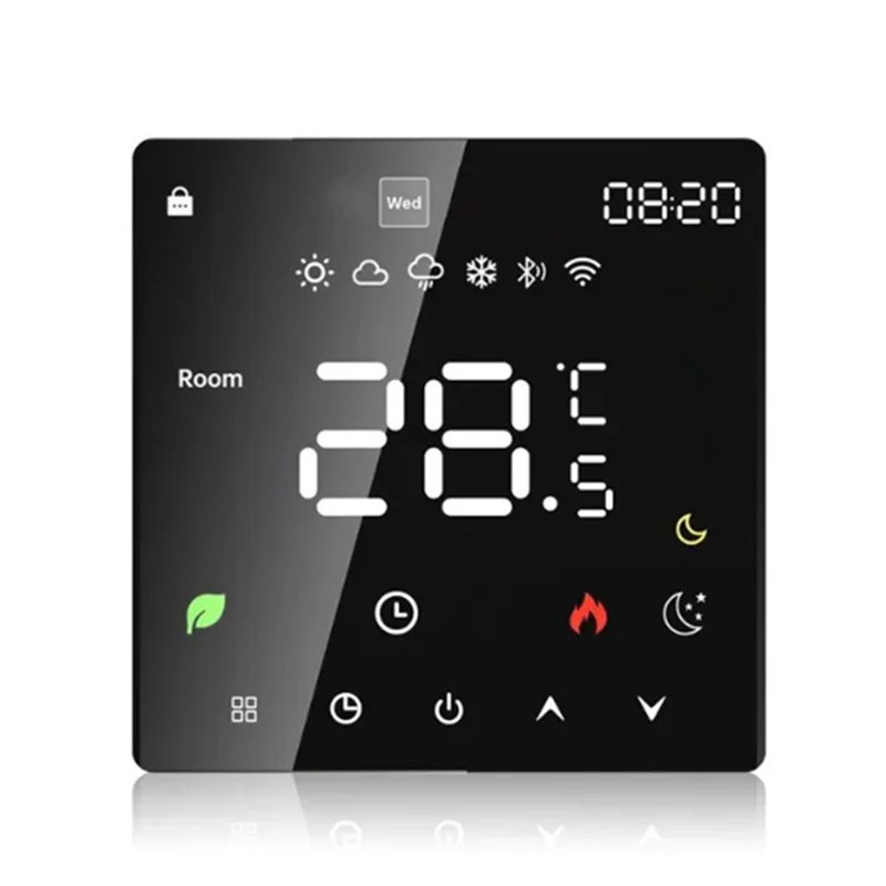 Abmf-tuya wifi termostato inteligente piso elétrico aquecimento de água temperatura controle remoto para google casa alexa (16a) du