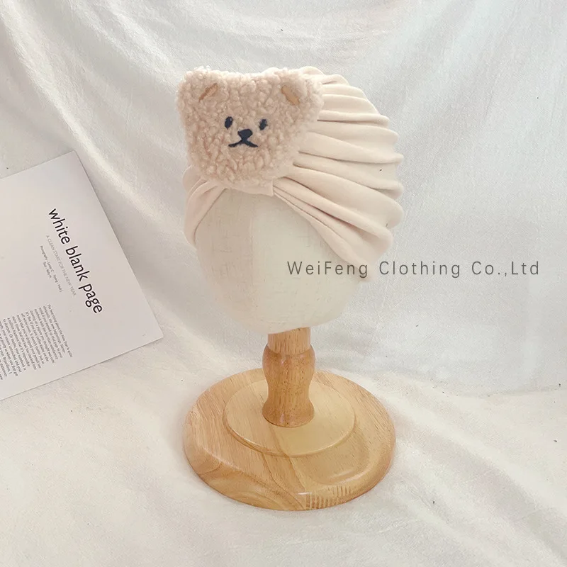 

Baby Hat Newborn Soft Cotton Topi Cute Cartoon Bear Four Season Infant Cap Fontanelle Protection Turban for 0-6 Months