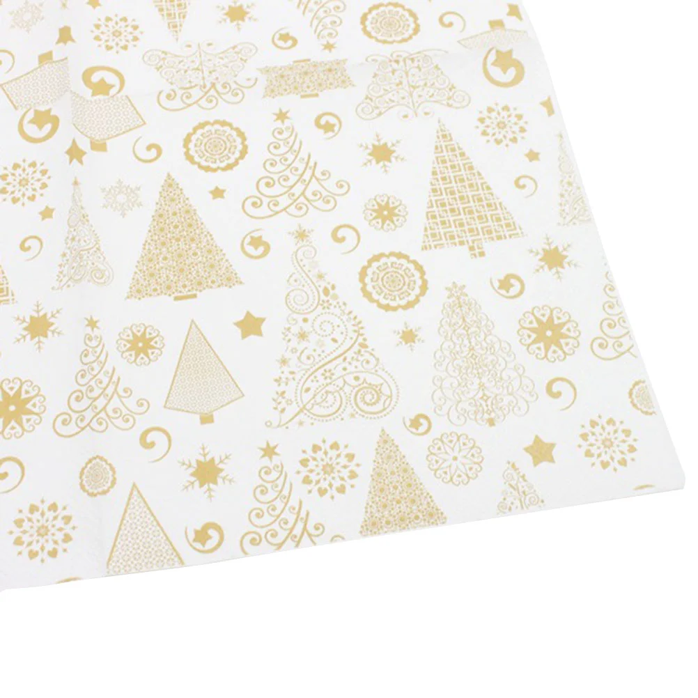 Serviettes de cocktail en papier, décor de Noël, décorations d'arbre de Noël, tissu, 20 pièces