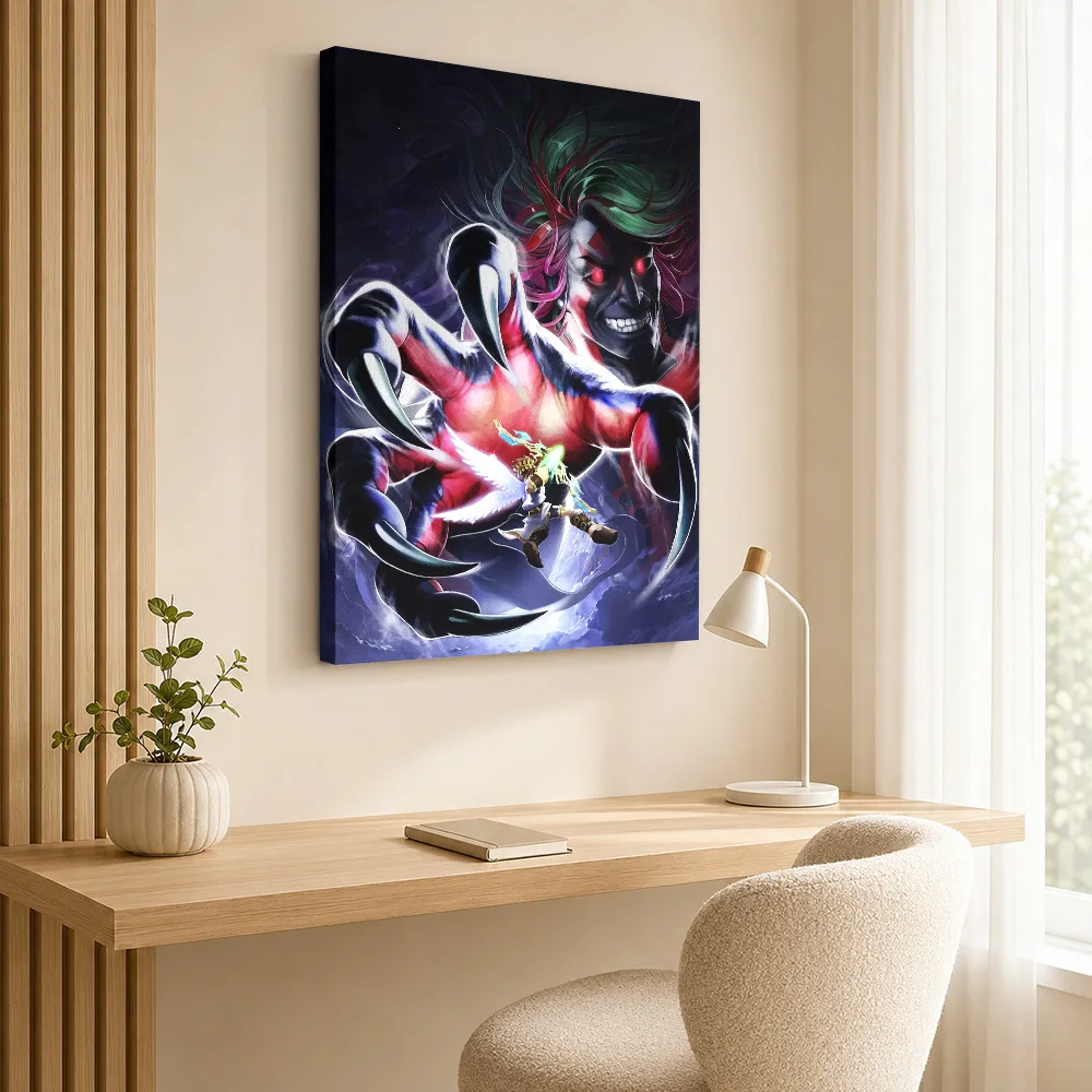HADES Framed Canvas Print Poster Custom Gaming Anime Canvas Wall Art for Game Room Dorm Decoration Ready to Hang Gift for Fans