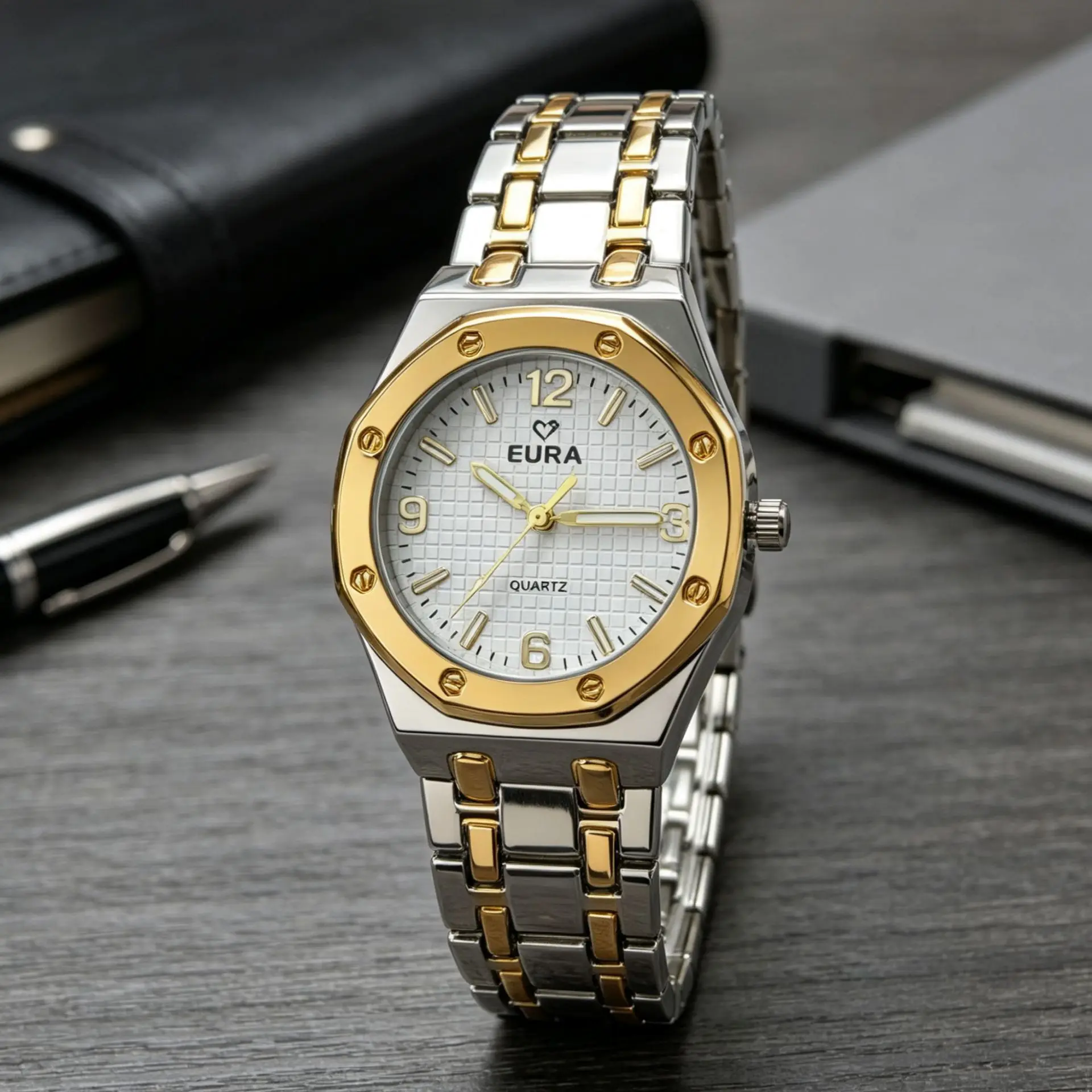 New Steel Belt Large Dial Women's Watch Fashion Women's Business Watch
