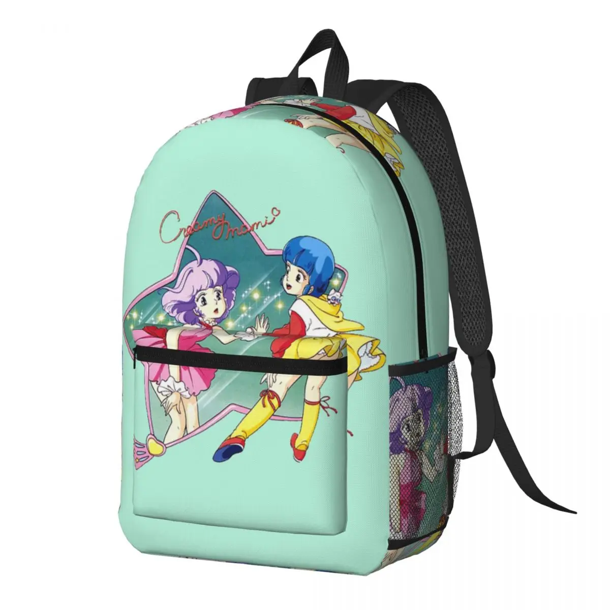 Creamy Mami 80s Magic Girl Anime Backpack Daypack Large Capacity Children BookBag School Bag Shoulder Bags for Men Women