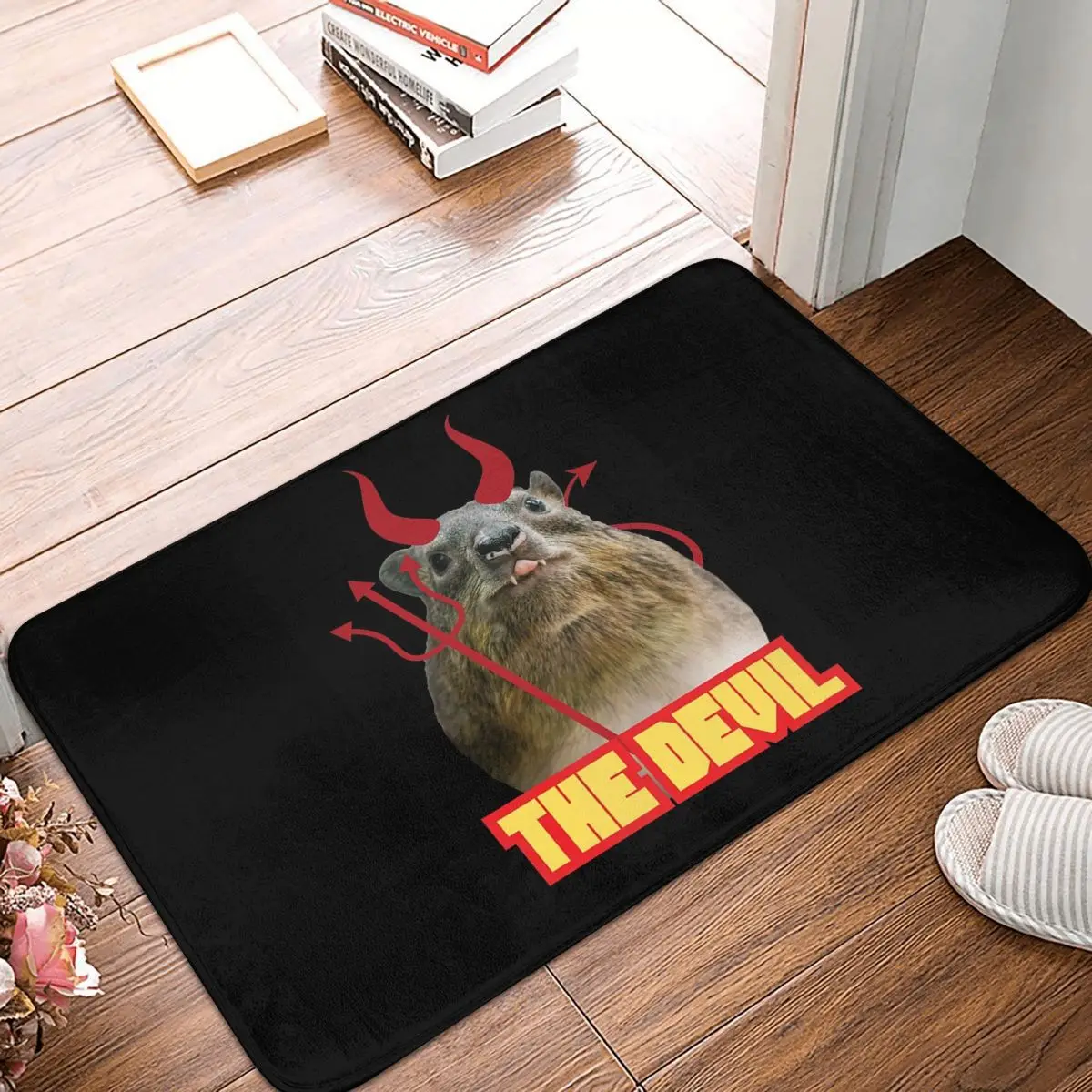 

Противоскользящий коврик для двери Rock Hyrax Devil, напольный коврик, противоизносный ковер для кухни, входа, дома, балкона, коврики для ног