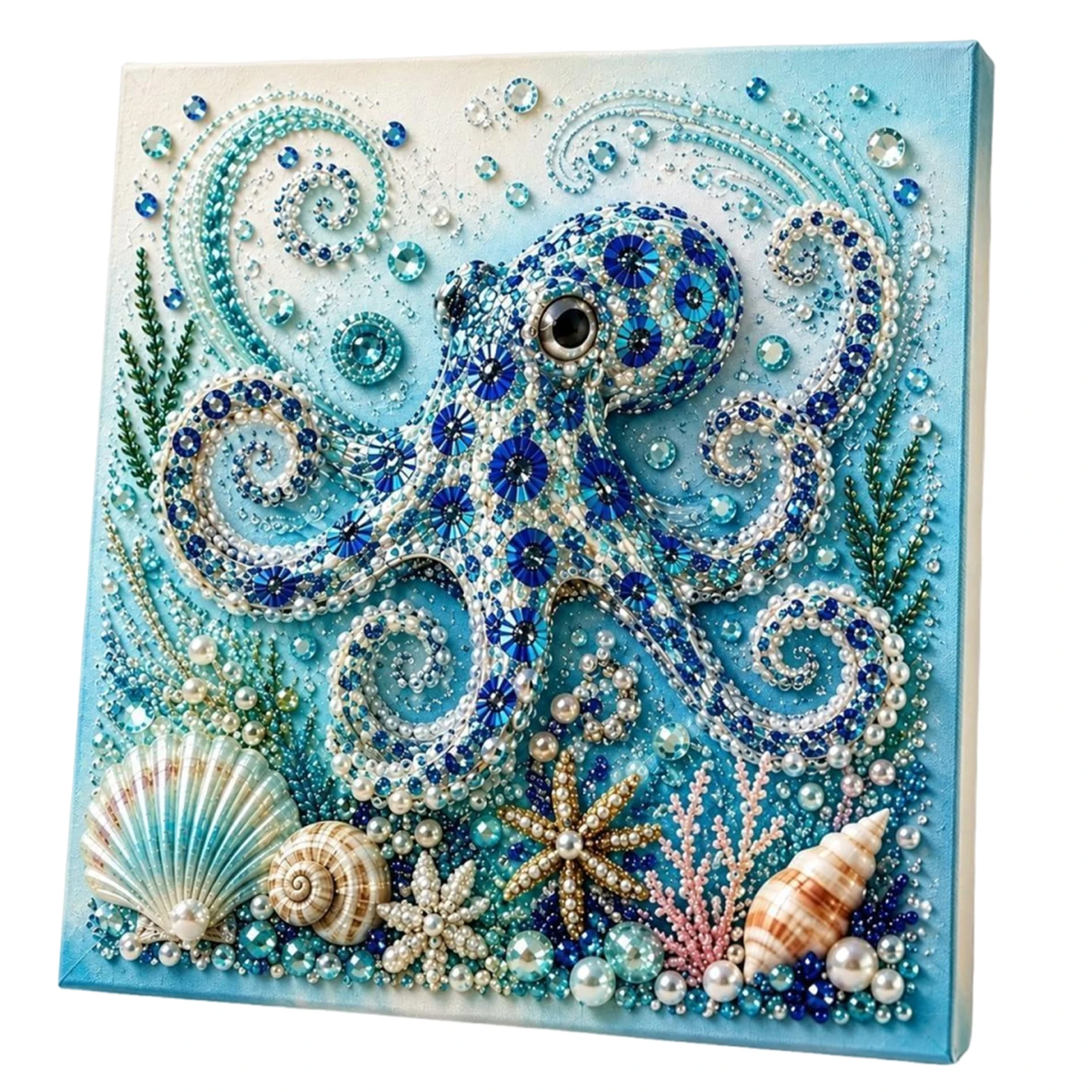 3D Pearl Art DIY Kit Ocean Theme Bead Dot Art Kits for Adults Beginners DIY Marine Life Diamond-Art Kits for Home Decoration view 6