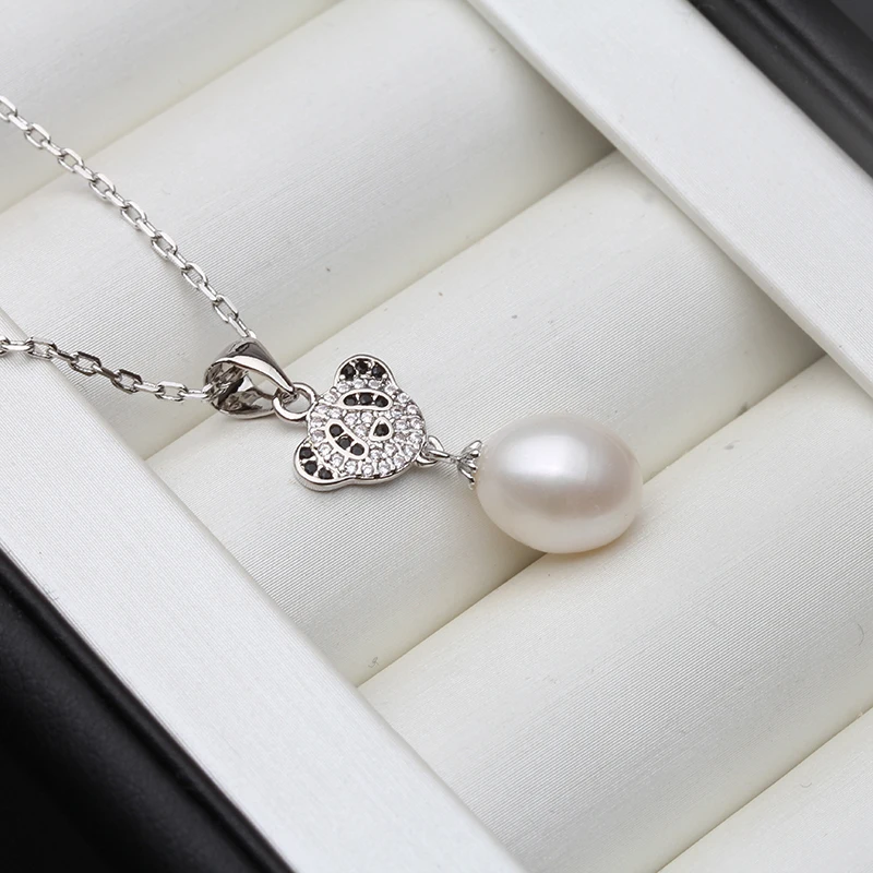 

Real White Natural Freshwater Pearl Pendant Woman,Beautiful 925 Silver Pearl Pendant Girls Birthday Gift Drop Shipping