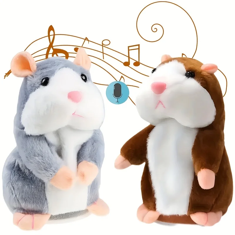 

Cute Talking Hamster Plush Toy Repeat What You Say Funny Kids Stuffed Toys Talking Record Educational Interactive Toys Gift 16CM