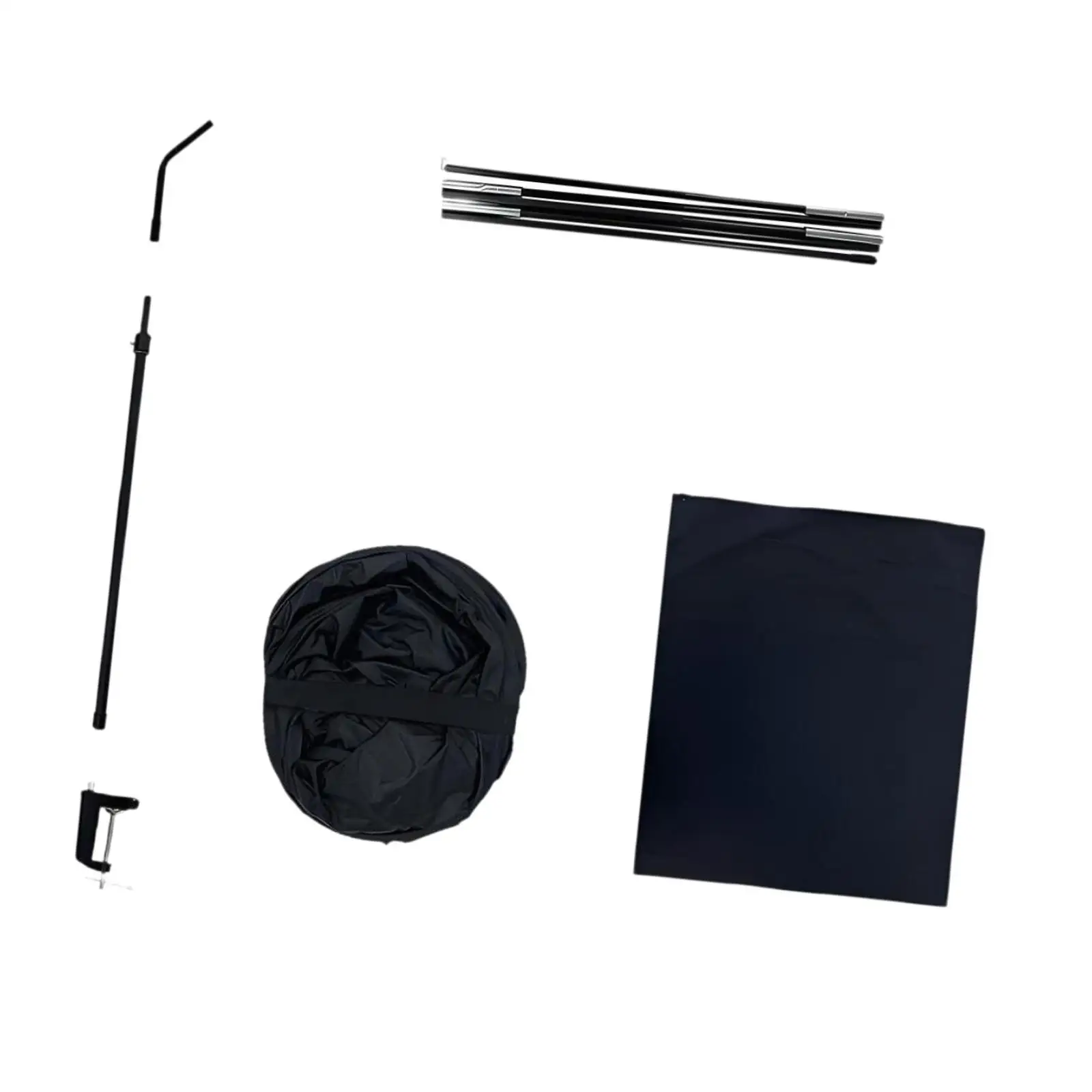 مظلة مكتب مكتب، خفيفة الوزن، دوارة، محمولة، سهلة التجميع، ملحقات قابلة للطي، مظلة مكتب