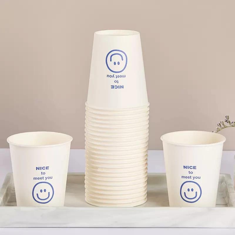 Paper Cup Solid for Coffee,Tea,Drink,Cola, Juice,Milk,Customized Printing Logo,Wedding Party, Disposable Tableware,9OZ, 250ml