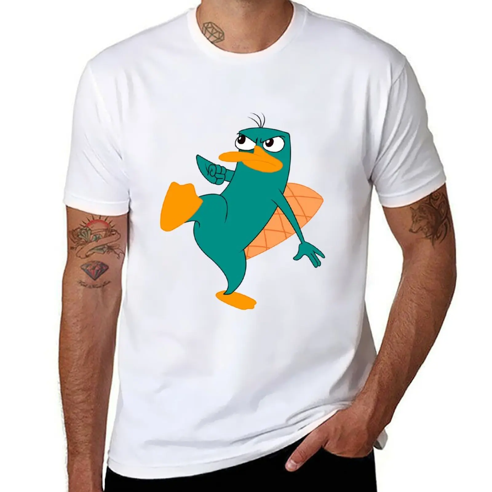 

Perry El Ornitorrinco T-Shirt man t shirt designer t shirts for man pack white T-Shirt