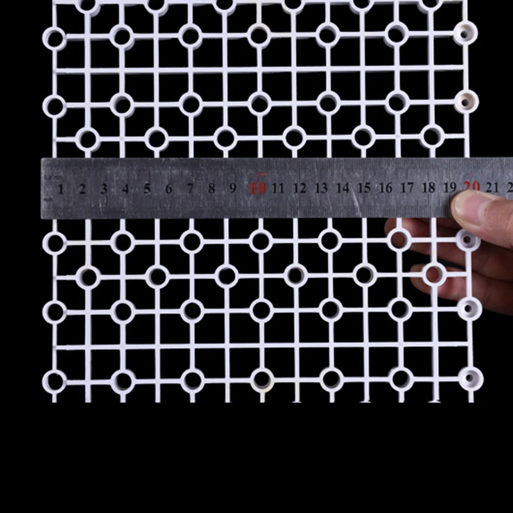 

5pcs Fish Tank Bottom Filter Plate Pvc 20Nails White Spliced Submerged Water Permeable For Aquarium Fish Breeding