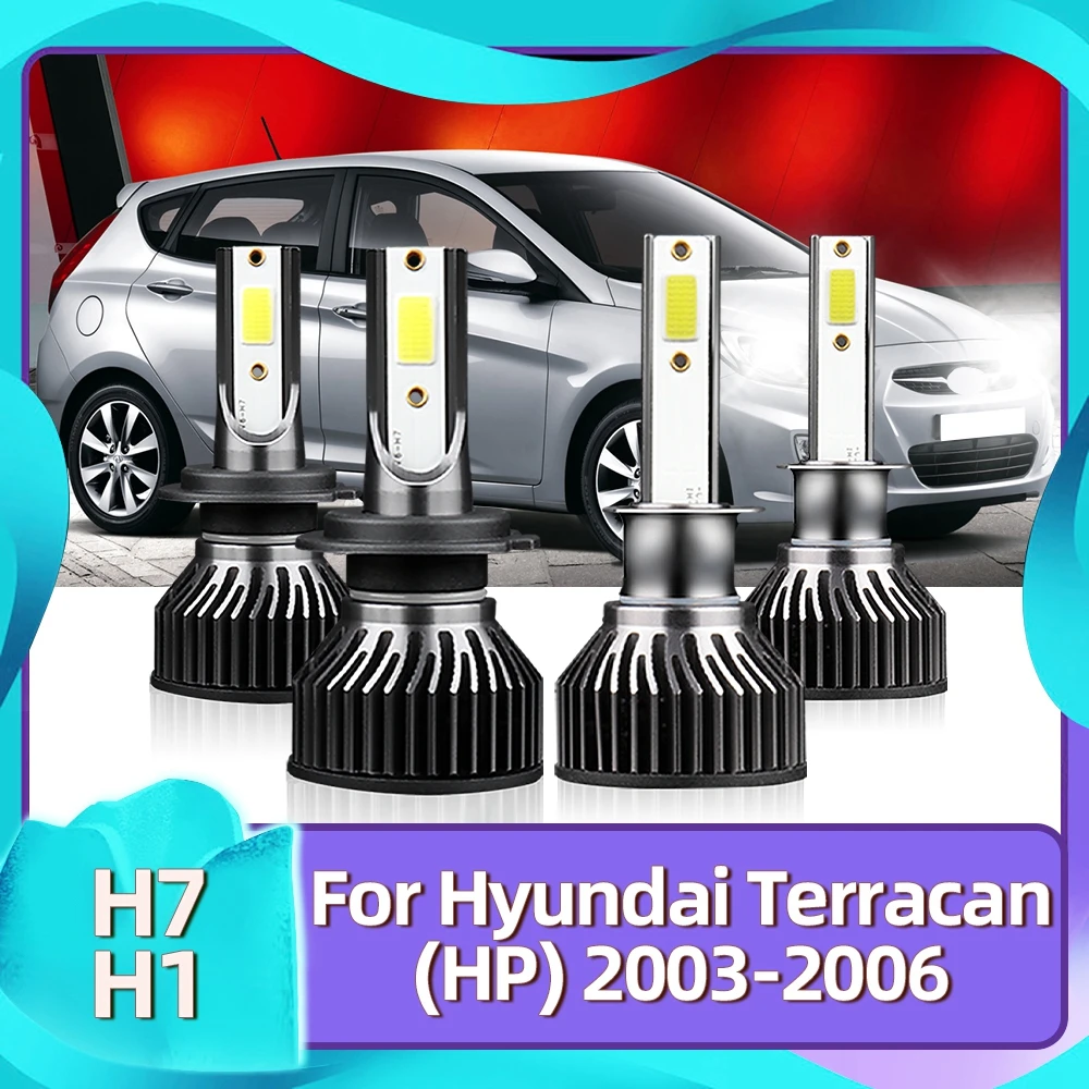 

Roadsun Auto Kit LED H1 H7 6000K 8400LM Bulbs 12V 72W Car Headlights Bright Lamps For Hyundai Terracan (HP) 2003 2004 2005 2006