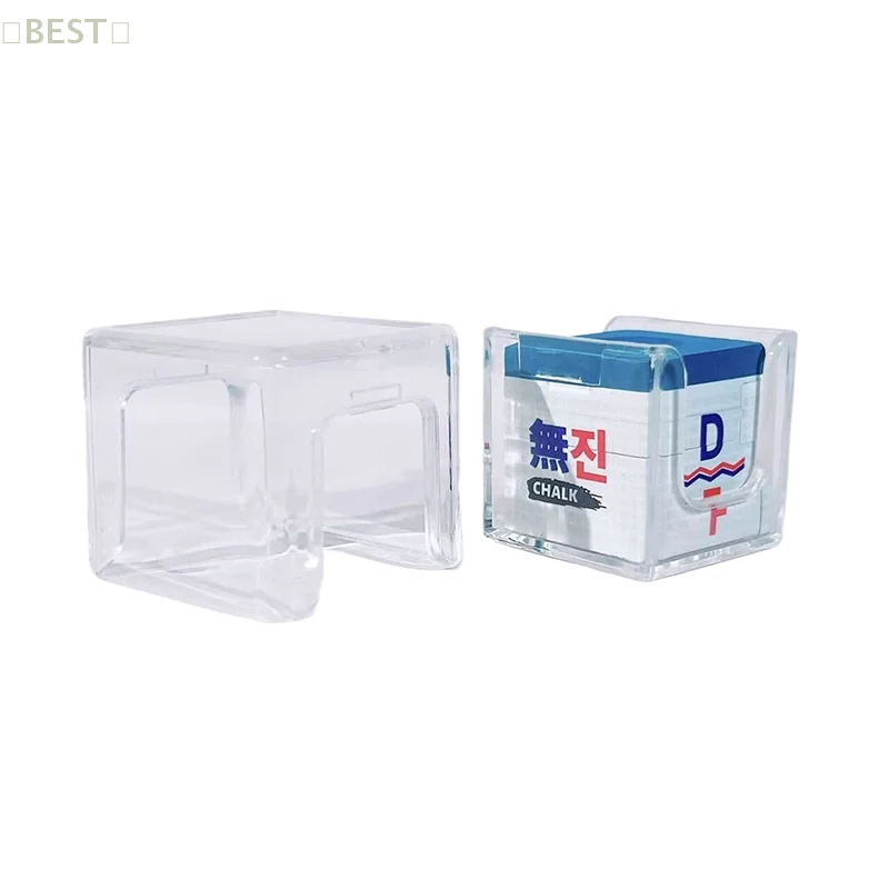 1PC Transparent Acrylic Chalk Protection Box Anti-Fouling Moisture-Proof Single Chocolate Powder Storage Billiards Supplies