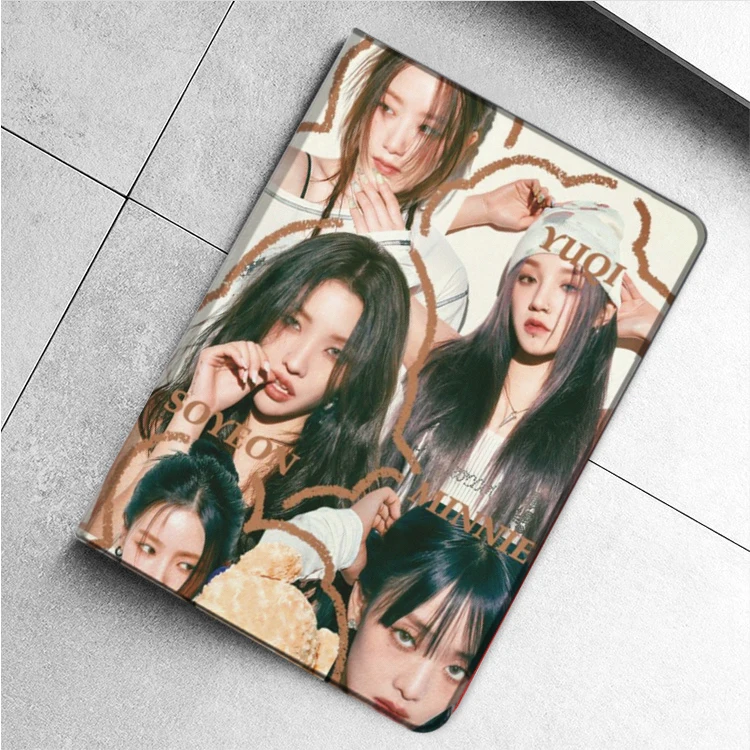 G-(G)I-DLE M-MINNIE M-MIYEON Y-YUQI Case For iPad 10.2 7th 8th Air2 3 Mini 6 Case Luxury Silicone For iPad Air5 iPad Pro11 Case