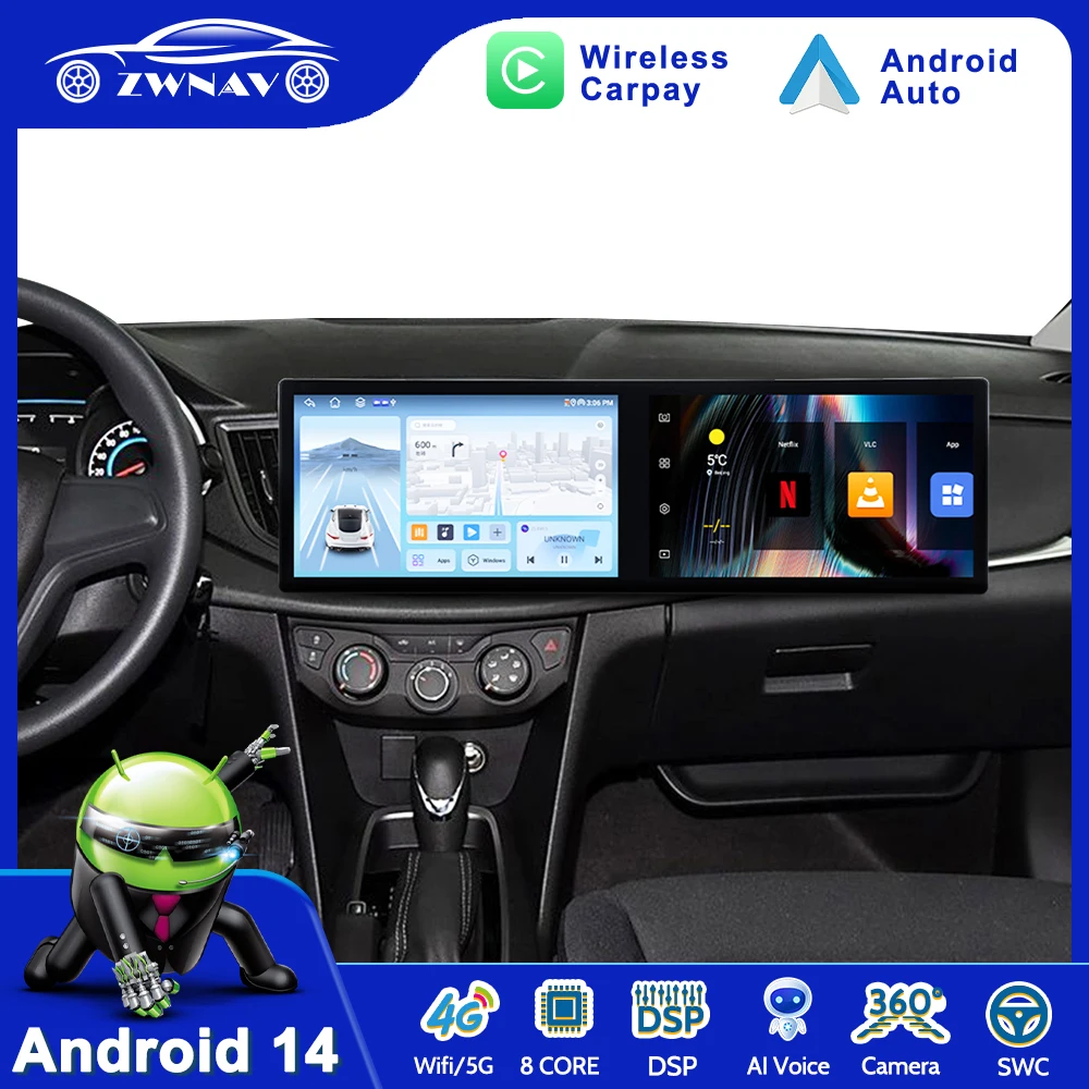 

11,5-дюймовый автомобильный радиоприемник для Chevrolet Cruze 2016 2017 2018, Android, длинная полоса, QLED экран, мультимедийный плеер, обновление Carplay, 2025 г.