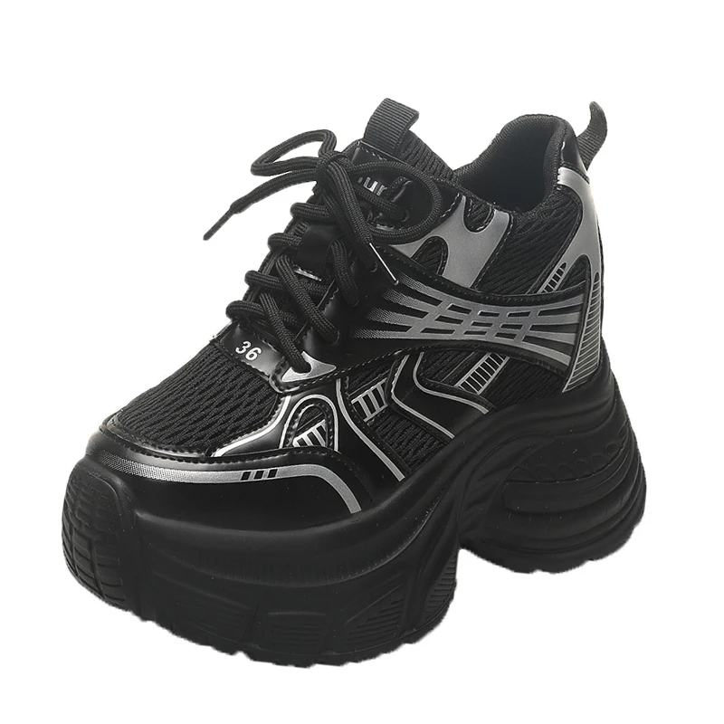 

Женская обувь для папы, весенне-осенняя новая стильная универсальная легкая сетчатая повседневная спортивная обувь, удобная толстая подошва