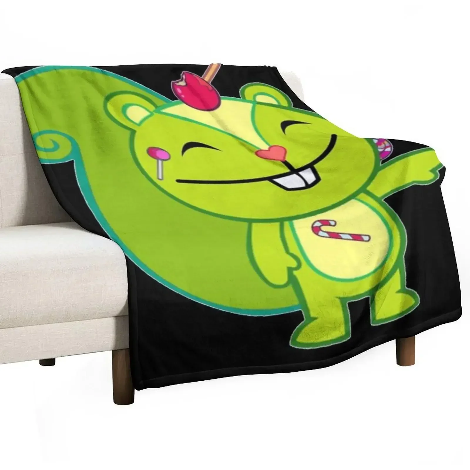 

Nutty - Happy Tree Friends Throw Blanket Bed covers Single Blankets