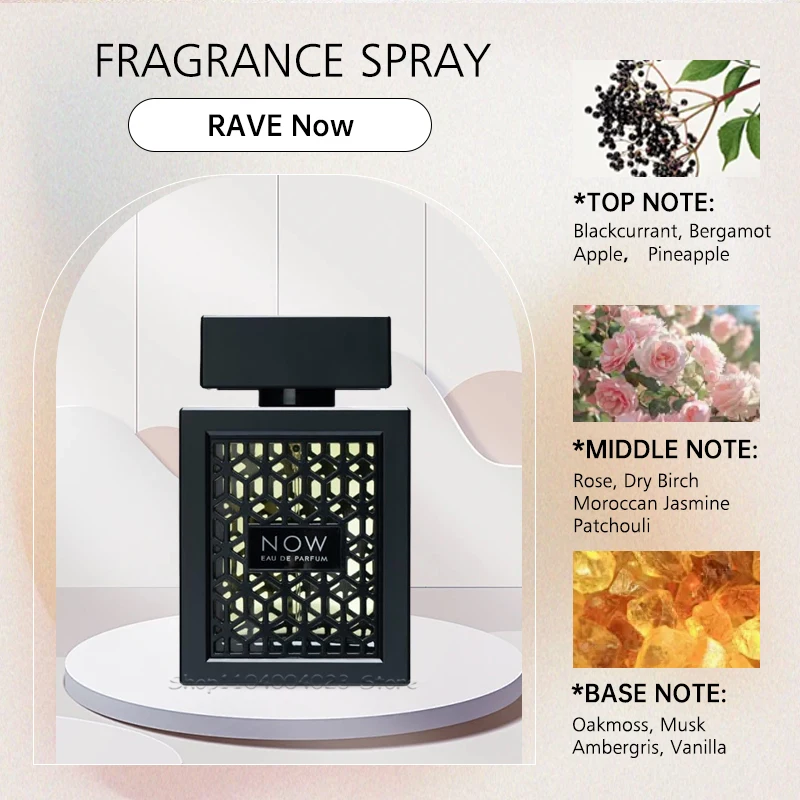 

Lattafa Rave Now for Men Eau de Parfum Spray Original Arab Perfumes High Quality Men's Perfume Long-lasting Fragrance Wood Scent